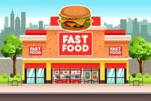 A vector illustration of Fast Food Restaurant