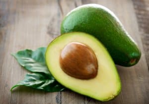 Avocado superfood on cutting board