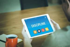 DISCIPLINE CONCEPT ON TABLET PC SCREEN