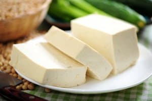 tofu blocks on plate