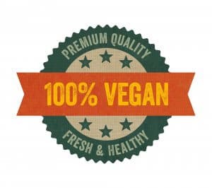 Label with the text vegan