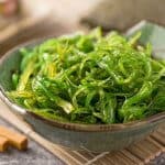 A delicious fresh seaweed salad.