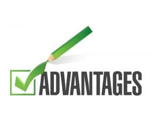 advantages check list illustration design over a white background